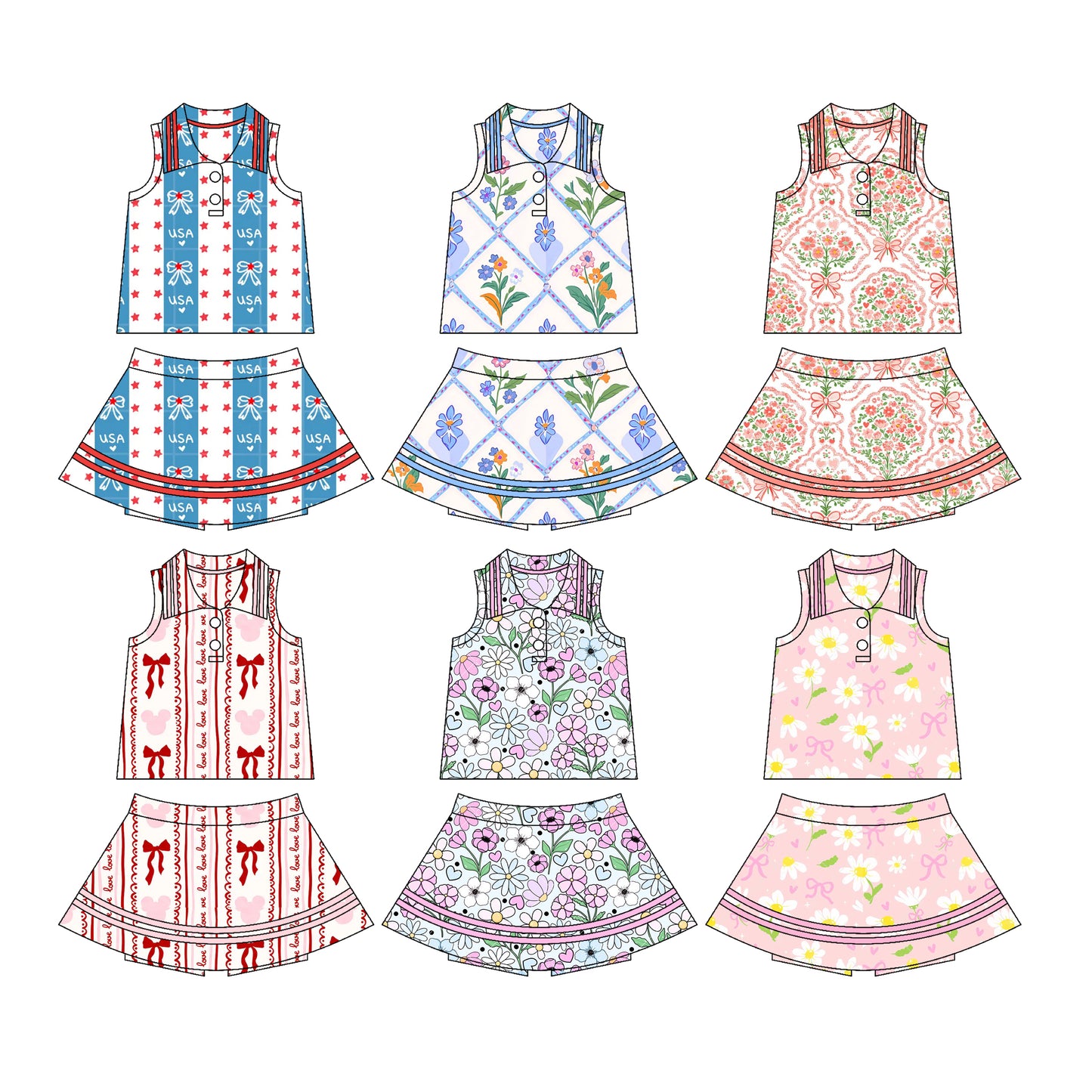3.27 custom each style moq 5eta 4-6week Sibling Sister baby girls clothes Short sleeve yoga dress 1 and dress 6 match family design