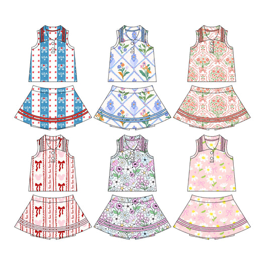 3.27 custom each style moq 5eta 4-6week Sibling Sister baby girls clothes Short sleeve yoga dress 1 and dress 6 match family design