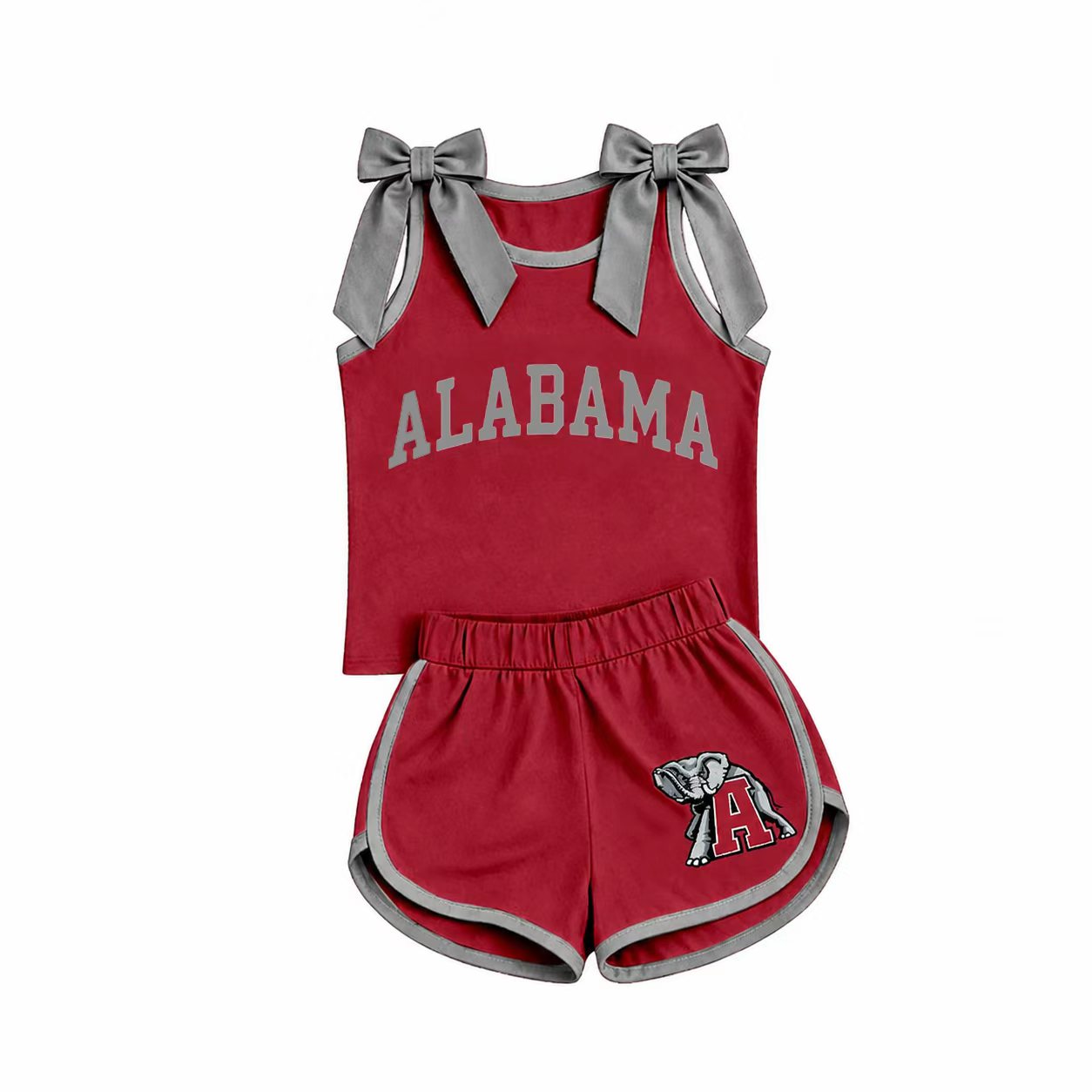 (Preorder new) No moq Baby Girls Bow Sleeveless Top And Shorts Summer Outfit Sets