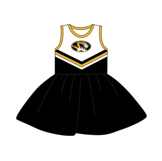 Custom moq 5 each style eta 6-7weeks baby girl clothes team black sleeveless dress-25.8.21