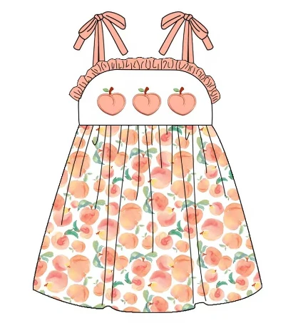 Deadline: May 14 custom eta 5week no moq eta 5-6weeks peach summer dress