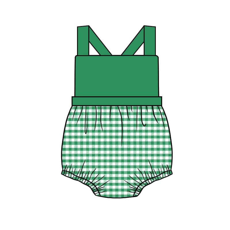 Custom moq 3 eta 7/8week moq 5 eta /4/5week baby girl and boys clothes plaid flying Sleeve briefs Shorts Set rompers
