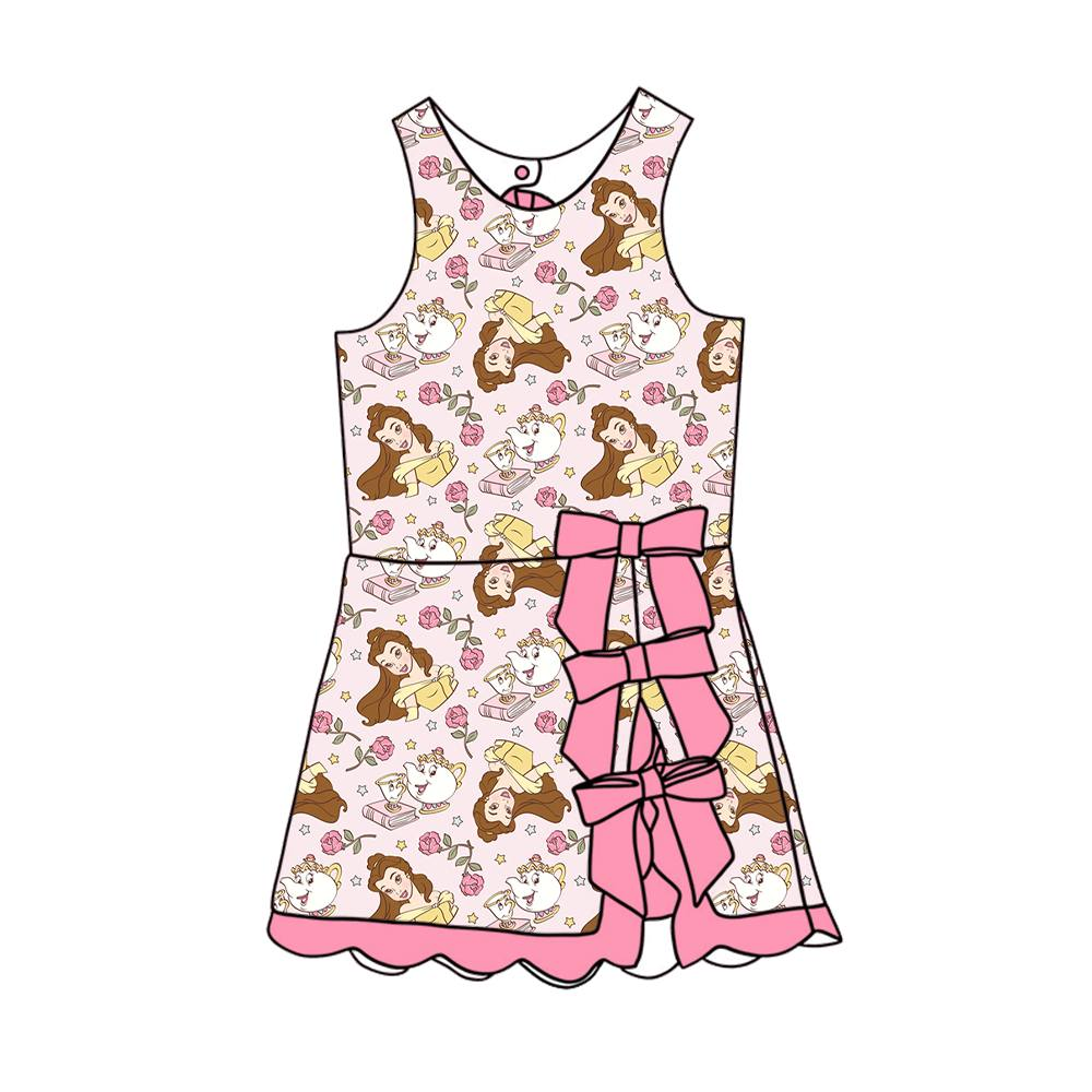 Custom moq 5 mix size milk silk baby girl clothes Summer clothes cute dress Summer dresses skirt