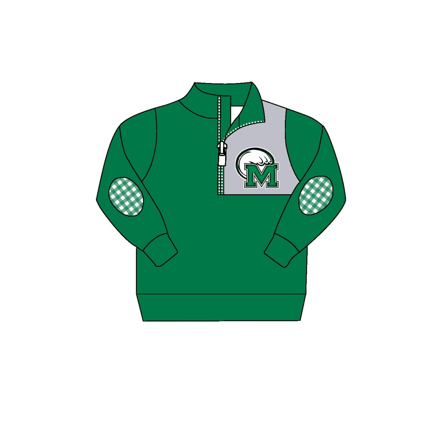 custom moq 3 eta 6-8weeks team green pullovers jacket kids pullovers baby boys clothes