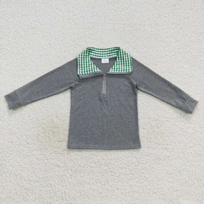 RTS Baby Boys Plaid Long Sleeve Sibling Brother Pullover Tee Shirt Tops