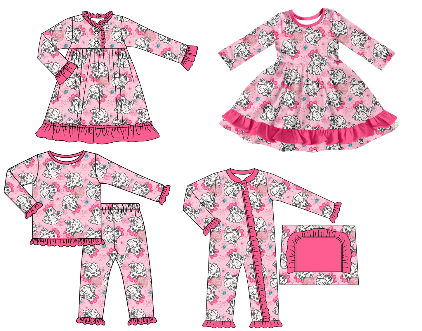 25.7.3 custom each style moq 5 eta 4-6week Sibling Sisters Christmas baby girl long sleeve pants sets and romper and dress 1 and dress 2 match family design