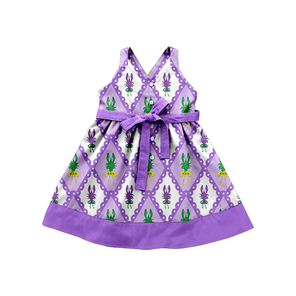 25.10.17 custom each style moq 5 eta 6-8week Sibling Sister mardi gras baby girl flying sleeve dress 6 match design
