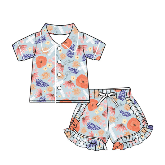 10.22 custom each style moq 5eta 4-6week baby kids clothes easter short sleeve shorts pajamas sets
