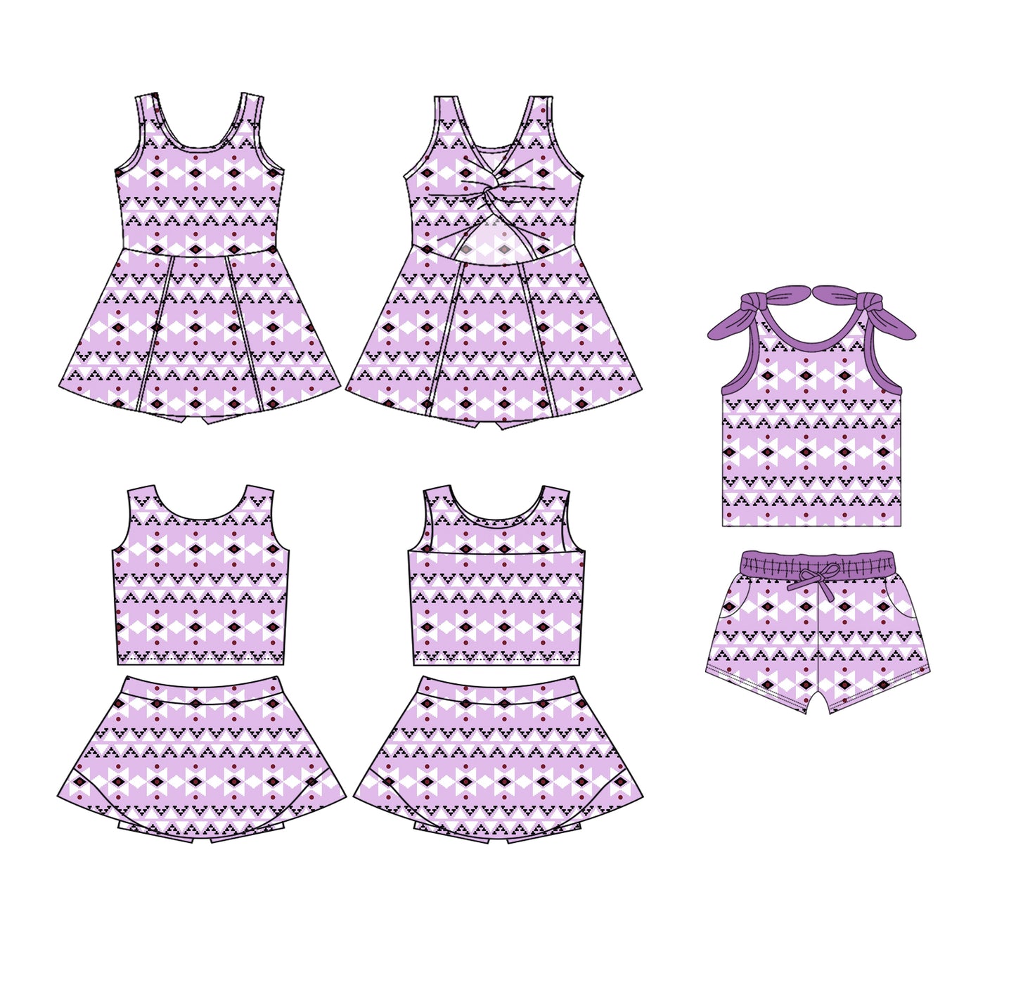 3.25 custom each style moq 5eta 4-6week Sibling Sister baby girls clothes Short sleeve shorts sets and yoga dress 1 and dress 2 match family design