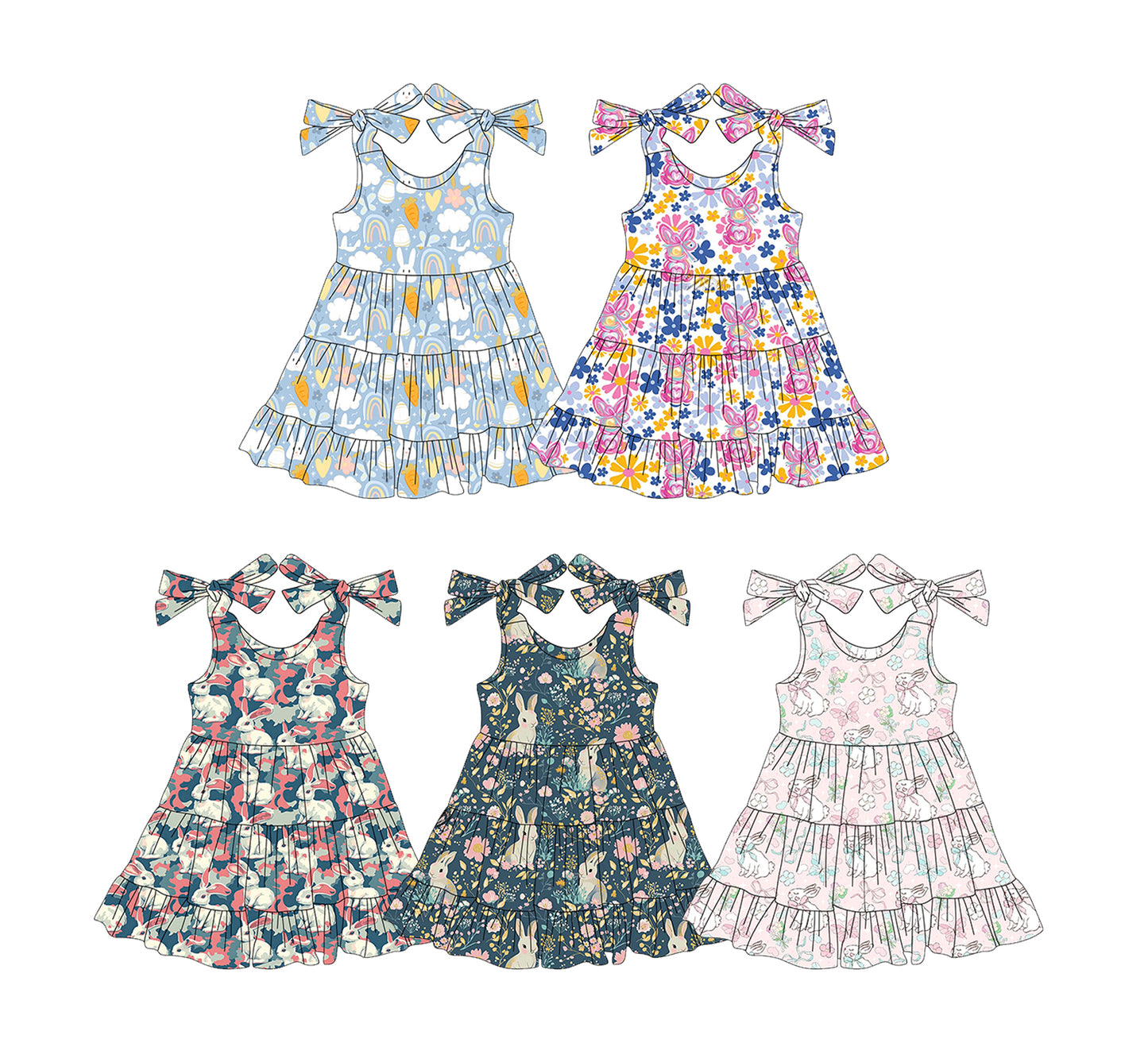 25.11.13 custom each style moq 5 eta 6-8week Sibling Sisters baby girl suspender jumpsuits 5 match family design
