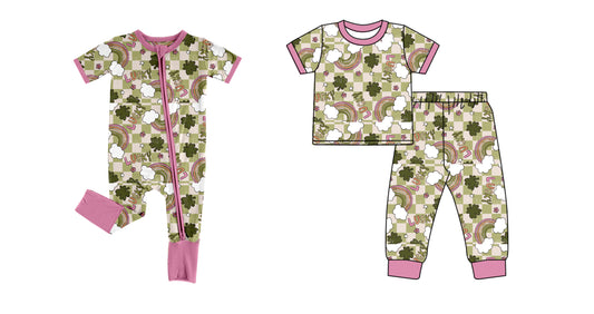 11.23 custom each style moq 5eta 4-6week Sibling Sister rainbow baby girls short sleeve sets and rompers match design