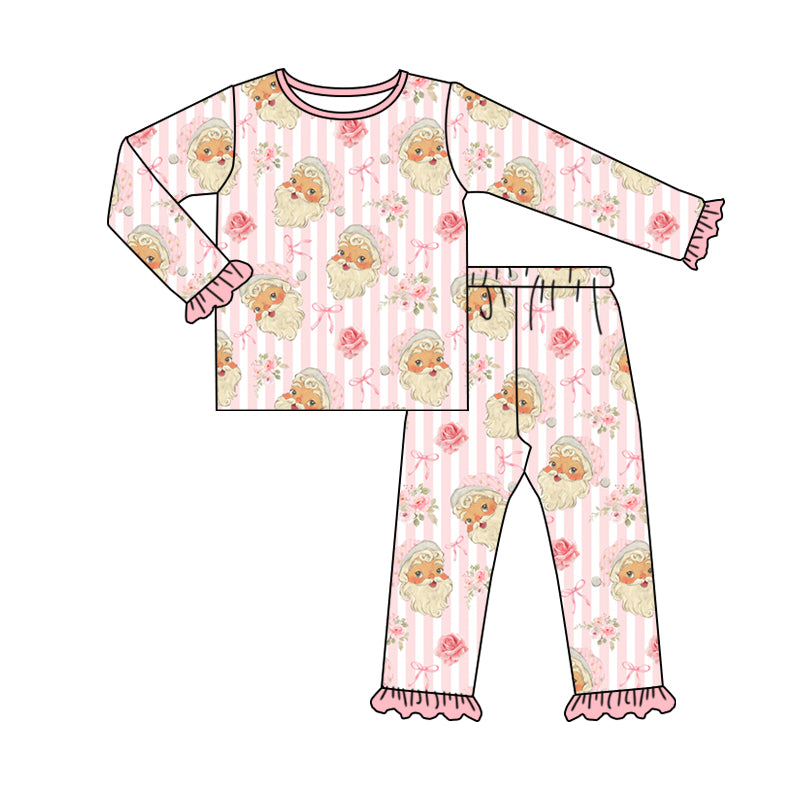 8.3 custom each style moq 5eta 4-6week Sibling Sister Christmas pink baby girls sets and dress and rompers match family design