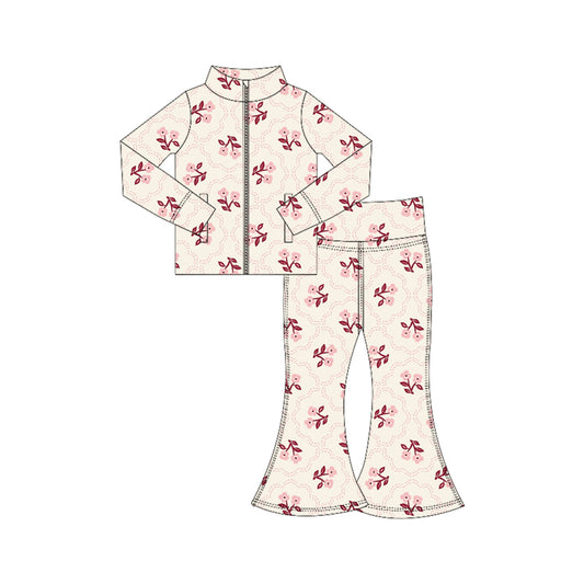 25.6.19 custom each style moq 5eta 4-6week Sibling Sisters baby girl long sleeve pants sets 1 and sets 2 match family design