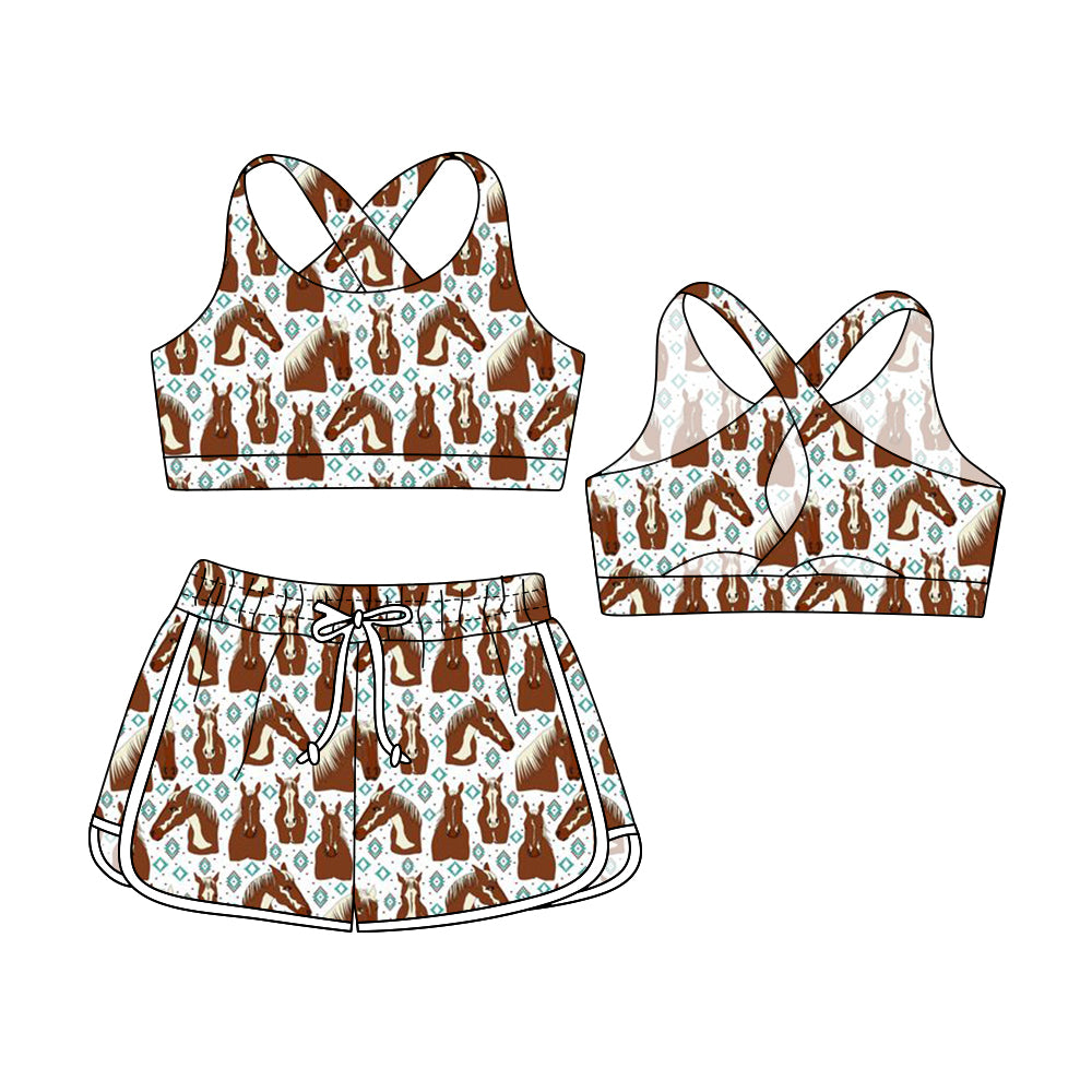 3.29 custom each style moq 5eta 4-6week Sibling Sister baby girls short sleeve set and set 3 match design