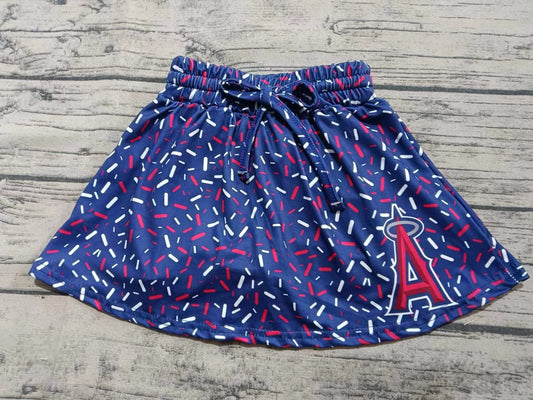 Custom moq 3 eta 6-7weeks team blue kids clothes girls skirt