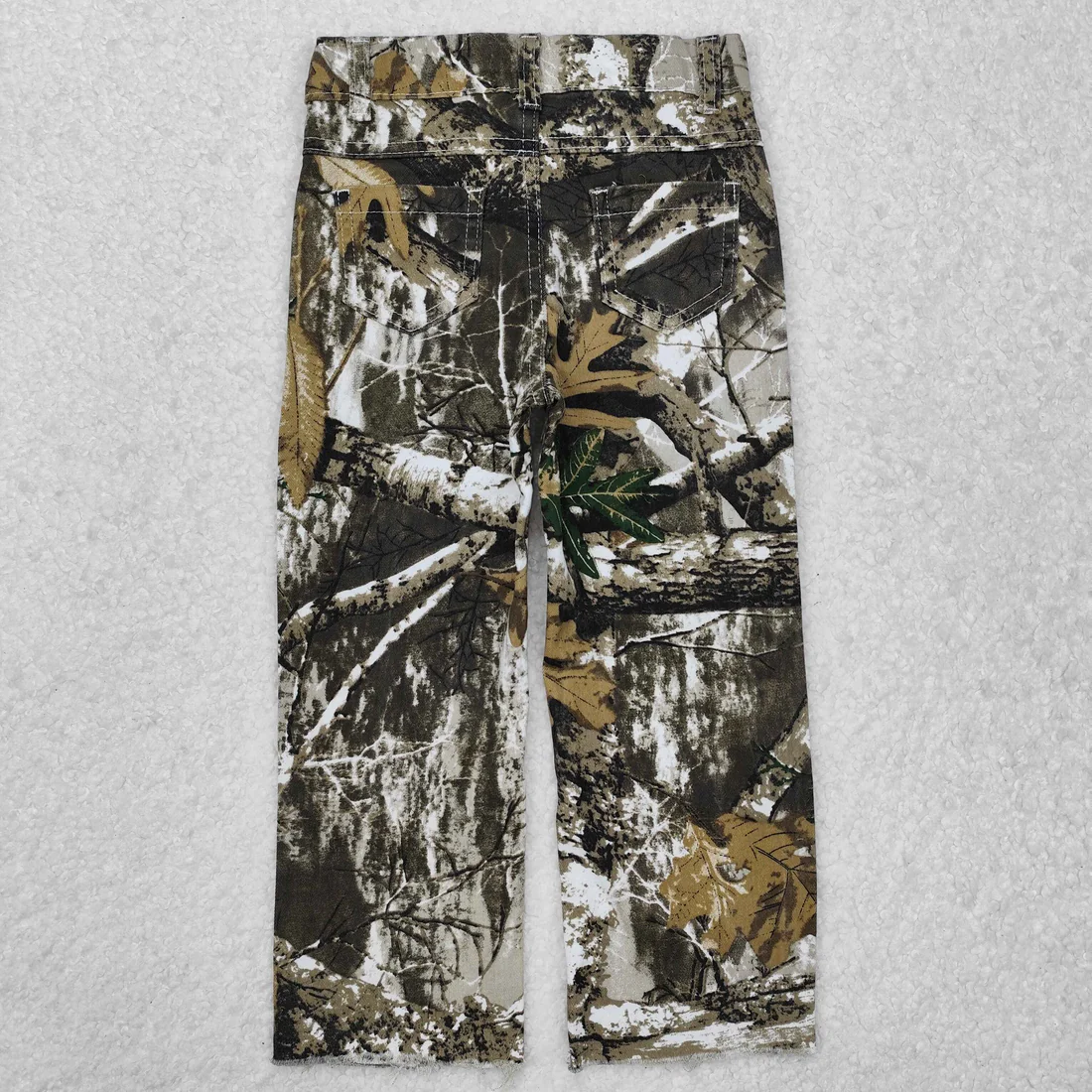 RTS NO MOQ Sibling Baby Girls boy Clothes summer camouflage Jeans: Flared & Ripped