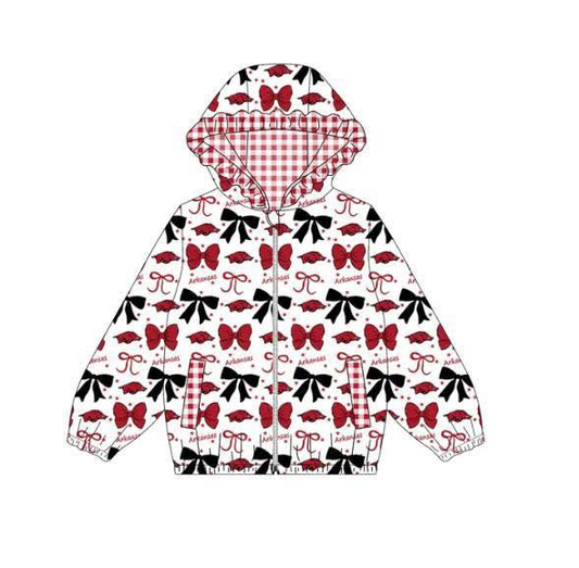 Custom moq 5 mix size milk silk summer teams baby girls clothes lace bow hooded long sleeve top-25.9.2