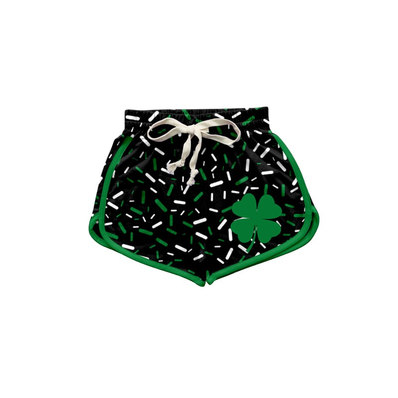 Custom moq 5 mix size baby girls  Summer ice cream four-leaf clover green summer love blessing clothes