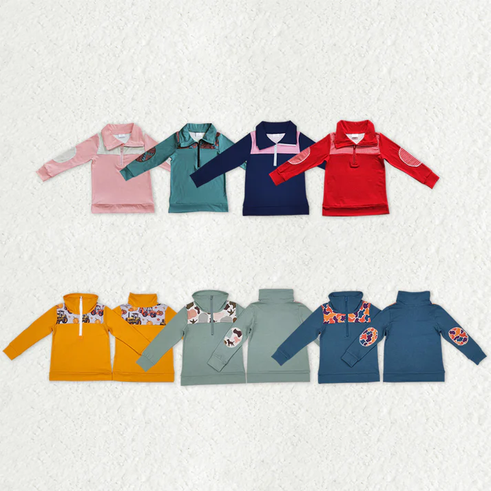 RTS NO MOQ Sibling Baby boy girl clothes pullover long sleeve tops