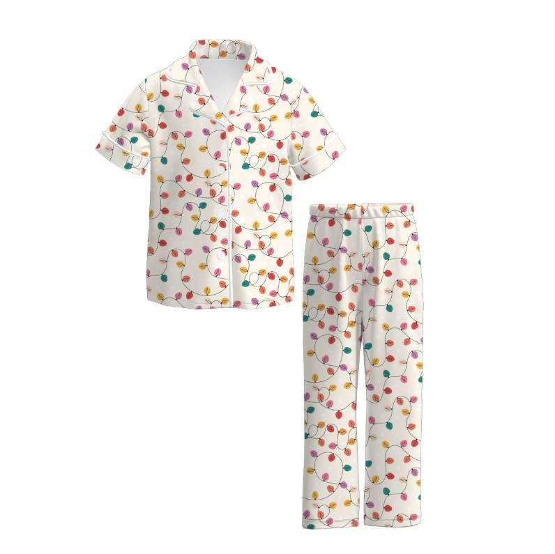 Custom moq 3 eta 7/8week moq 5 eta /4/5week baby girl clothes Christmas short Sleeve pants sets