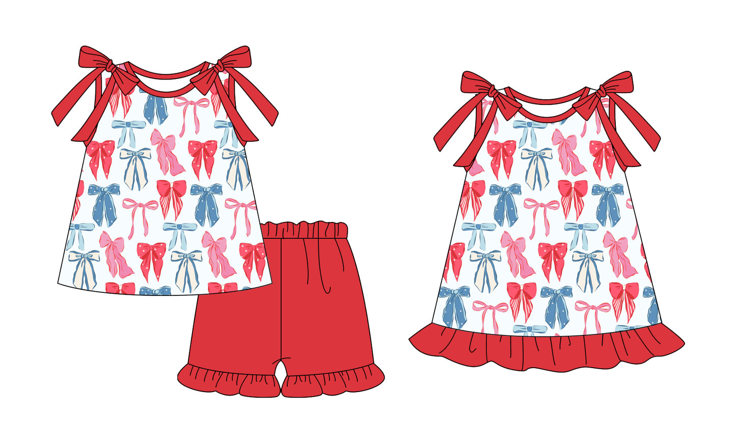 25.12.13 custom each style moq 5 eta 6-8week Sibling Sister bow baby short sleeve shorts sets and dress match design