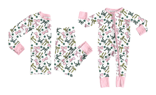 25.10.20 custom each style moq 5 eta 6-8week Sibling Sisters bow baby girl clothes long sleeve pants sets and romper match family design