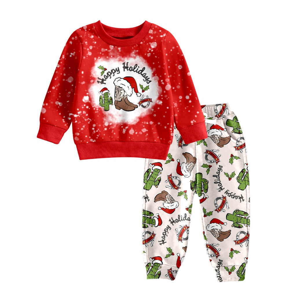 9.3 custom each style moq 5eta 4-6week Sibling Sister Christmas red baby boys sets and rompers match family design
