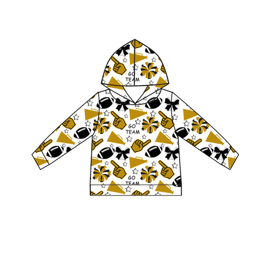 Custom moq 5 each style summer teams baby girls clothes team khaki hooded long sleeve tops and short sleeve top and dress and shorts-25.6.12