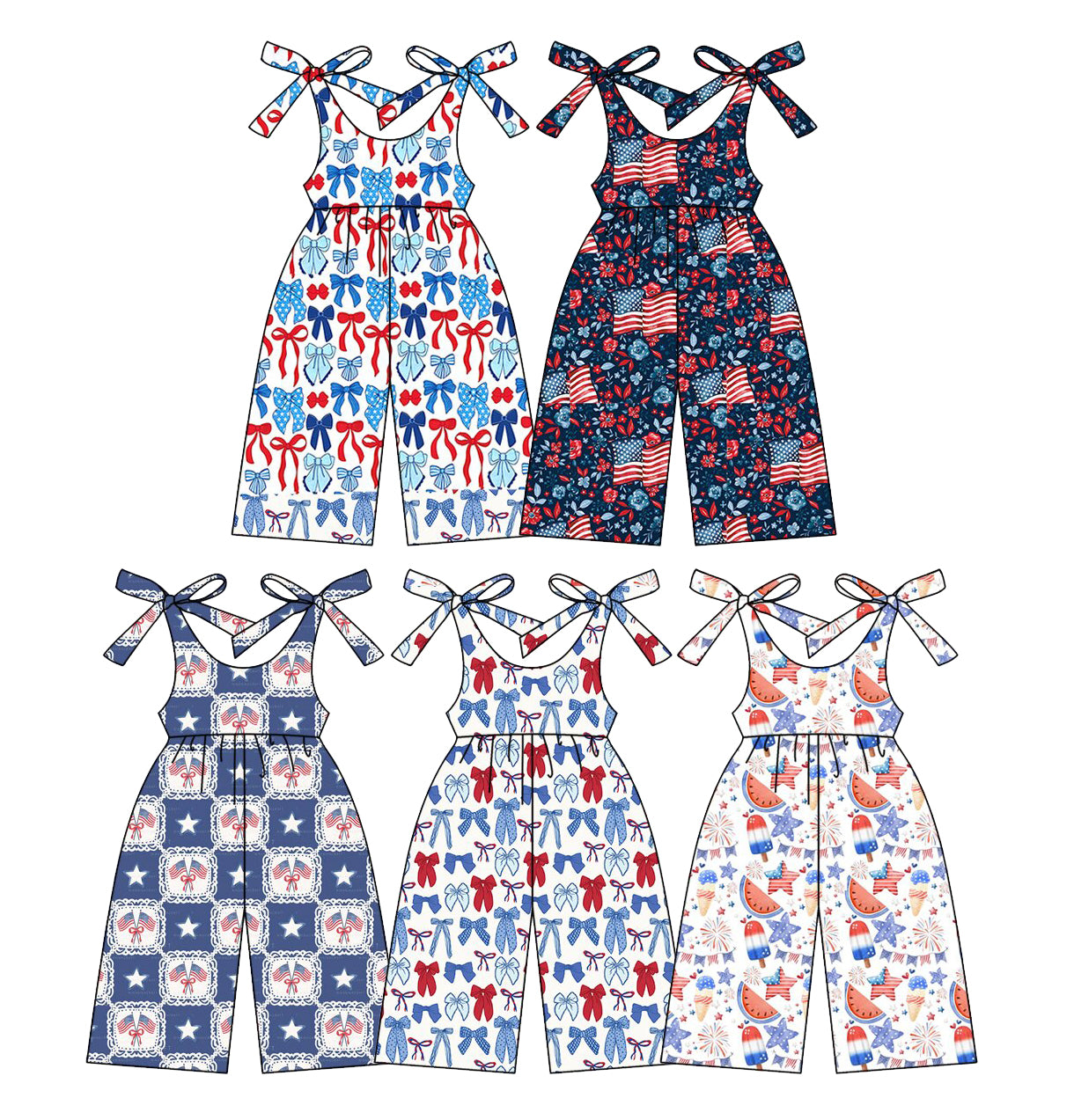 25.12.27 custom each style moq 5 eta 6-8week Sibling Sisters baby girl clothes suspender jumpsuits 5 match family design