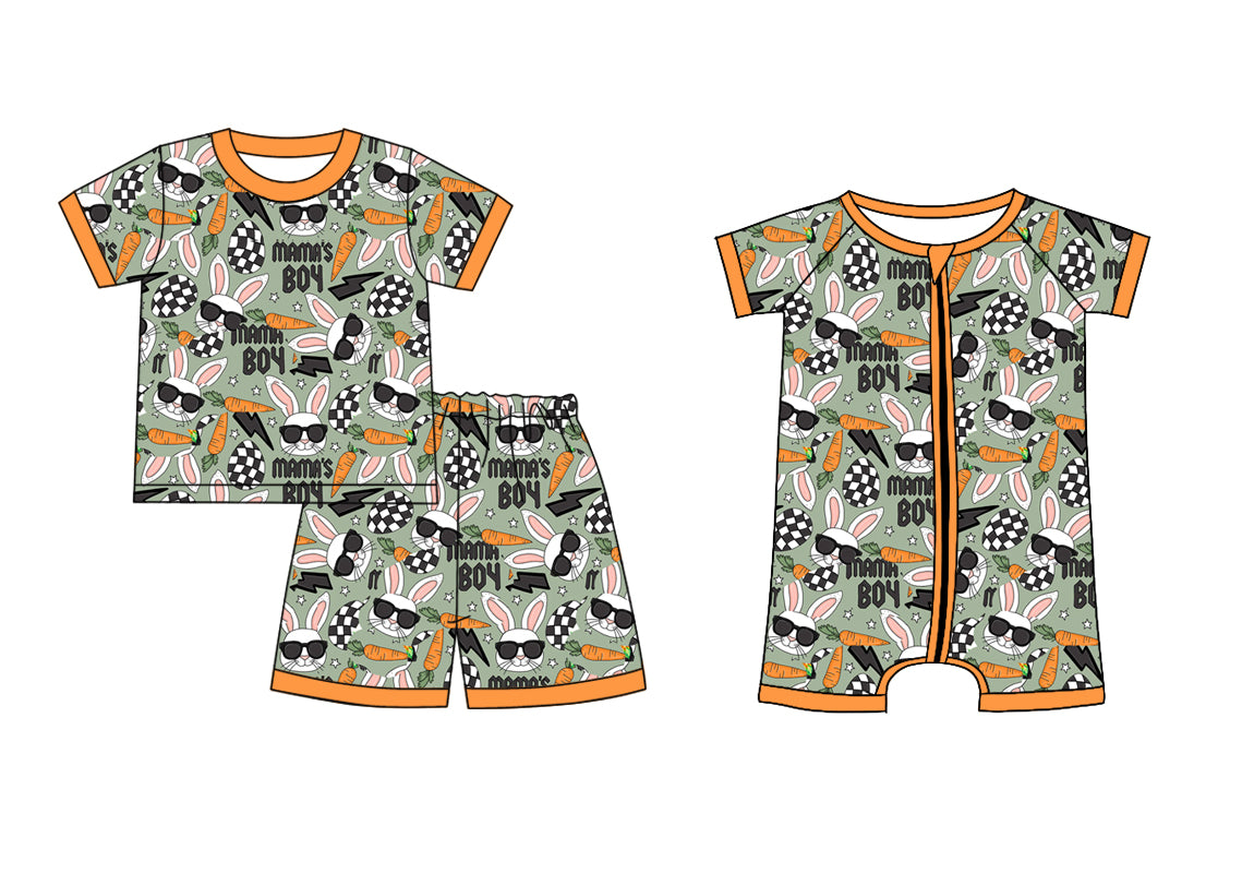 12.3 custom each style moq 5eta 4-6week Sibling Sister easter rabbit baby girl short sleeve shorts sets and rompers match design
