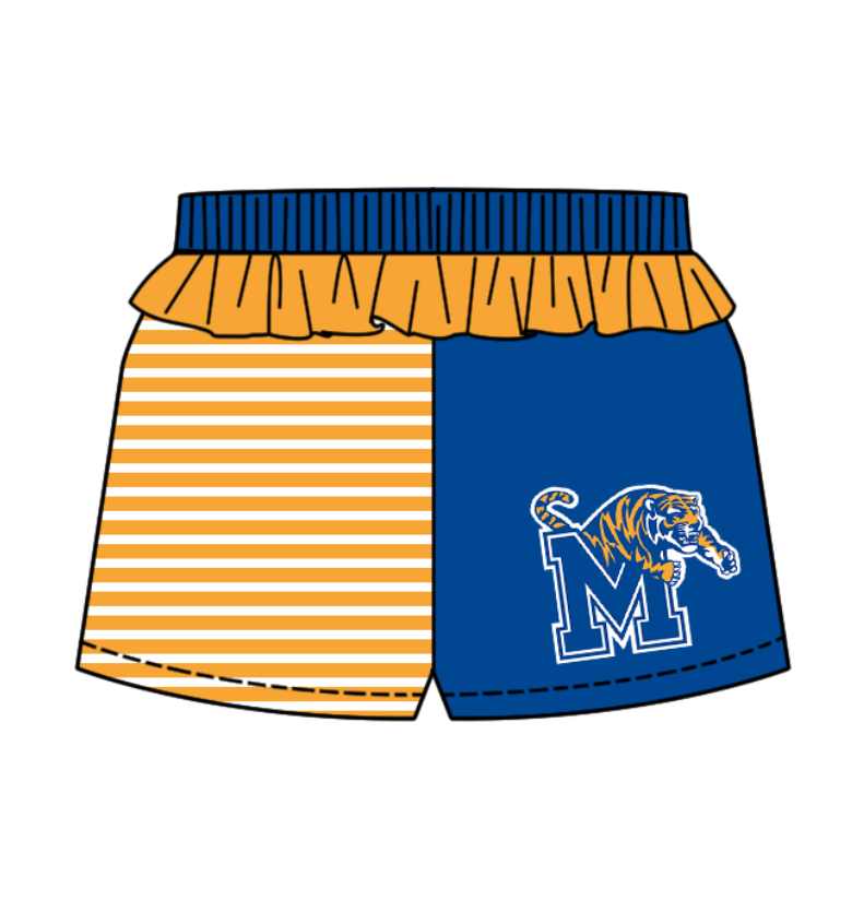 Custom moq 5 mix size milk silk baby girl clothes team blue short sleeve shorts sets and pants sets and romper and top and shorts