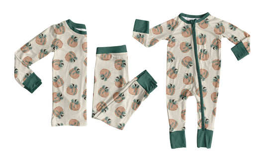 25.6.18 custom each style moq 5eta 4-6week Sibling Sisters pumpkin bow baby boy long sleeve pants sets and rompers match family design