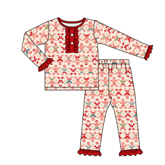6.7 custom each style moq 5eta 4-6week Sibling Sister Christmas baby girls pajamas sets and dress and baby romper match family design