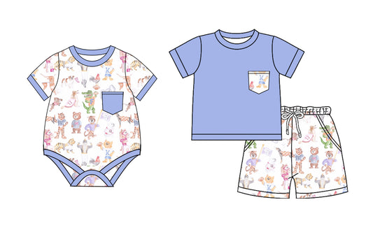2.13 custom each style moq 5eta 4-6week Sibling Sister baby girls short sleeve shorts sets and romper match design