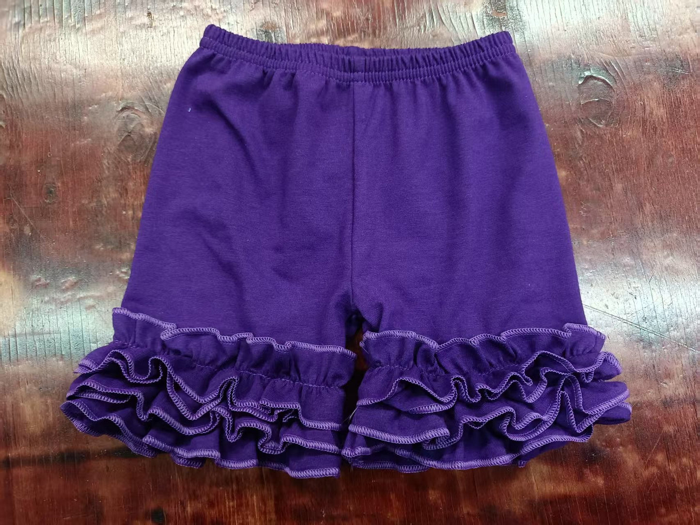 Custom moq 3 eta 6-7weeks baby girls clothes lace purple Summer Shorts