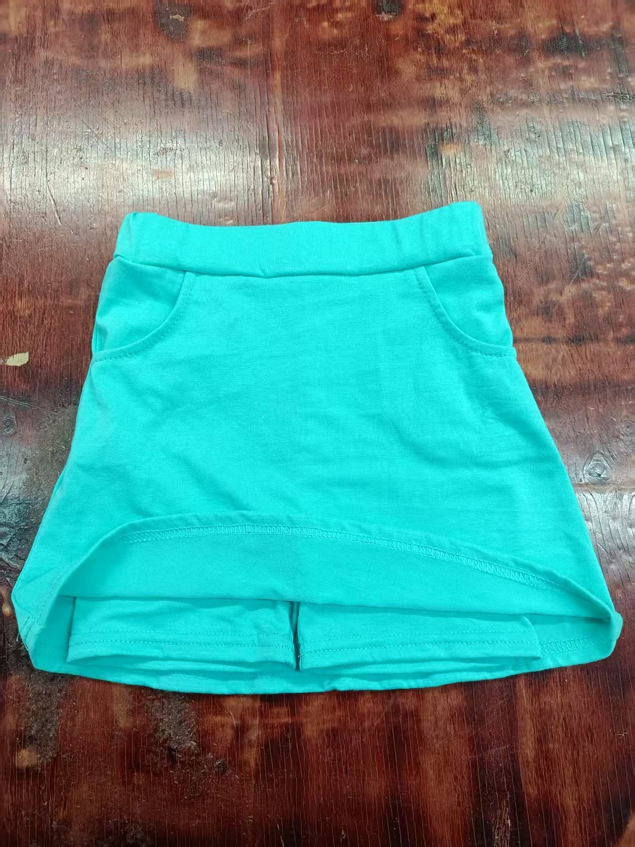 Custom moq 3 eta 6-7weeks baby kids clothes girls cotton blue green shorts skirt-25.4.30
