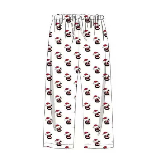 Custom moq 3 eta 6-8weeks garnet and white polo with the Caro symbol adult pants