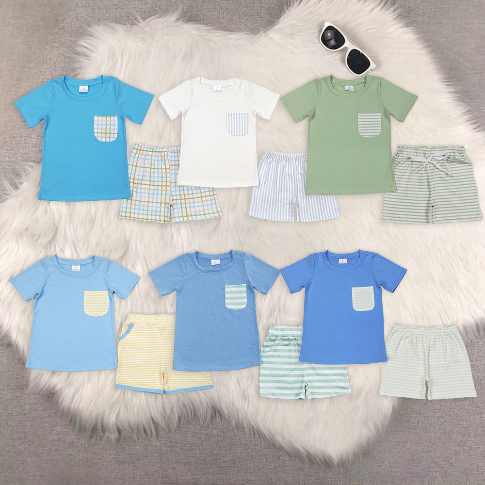 RTS baby girls Boys clothes summer Short Sleeve Shorts sets