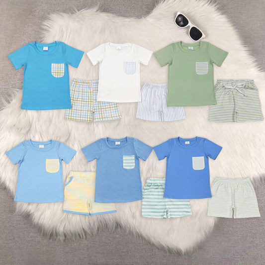 RTS baby girls Boys clothes summer Short Sleeve Shorts sets