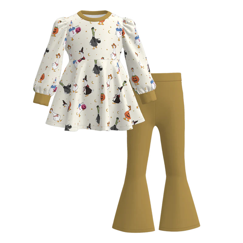 Custom moq 5 each style eta 6-7weeks baby girl short sleeve pants sets and dress 1 and dress 2