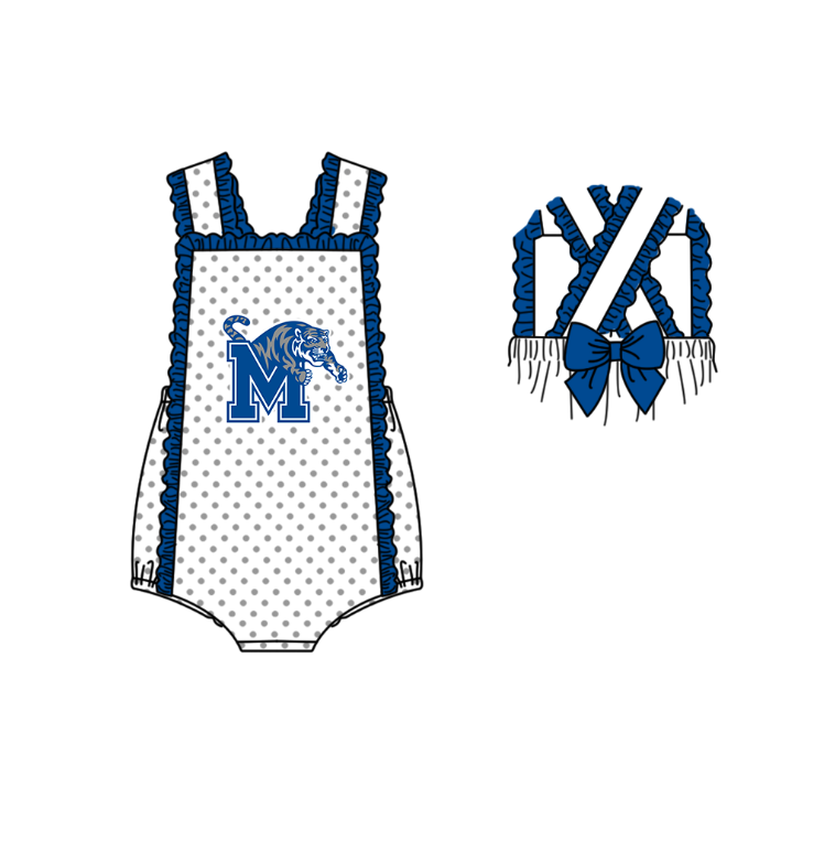 Custom moq 5 mix size milk silk summer teams Spotted Blue Check Set