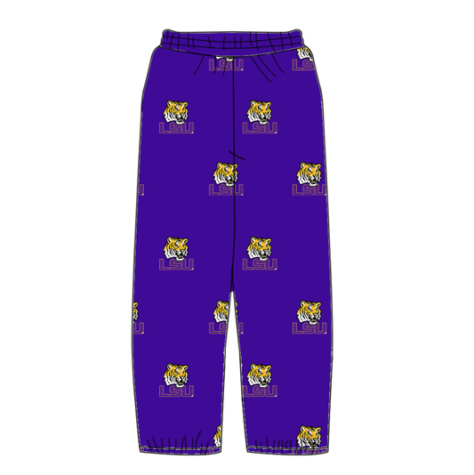 Custom moq 8 mix size 6-8 weeks milk silk summer teams baby boy clothes purple long pants-25.9.19