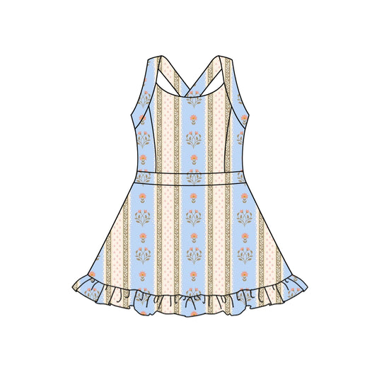 3.18 custom each style moq 5eta 4-6week Sibling Sister bow baby girls clothes Short sleeve yoga dress 1 and dress 2 and dress 3 match family design