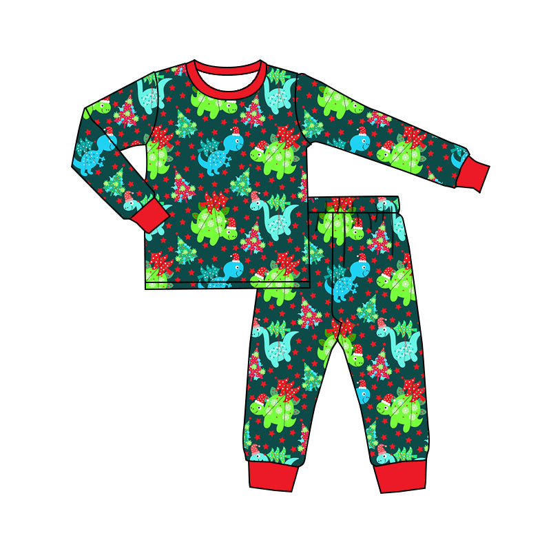 7.2 custom each style moq 5eta 4-6week Sibling Sister dinosaur baby boy sets and rompers match family design