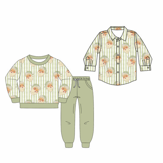 25.5.19 custom each style moq 5eta 4-6week Sibling Sisters Christmas baby boy long sleeve pants sets and top match family design