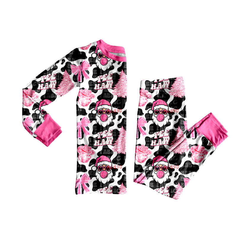 25.8.28 custom each style moq 5eta 4-6week Sibling Sisters Christmas bow baby girl long sleeve pants sets and dress and rompers match family design