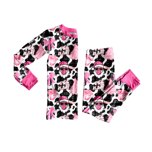 25.8.28 custom each style moq 5eta 4-6week Sibling Sisters Christmas bow baby girl long sleeve pants sets and dress and rompers match family design