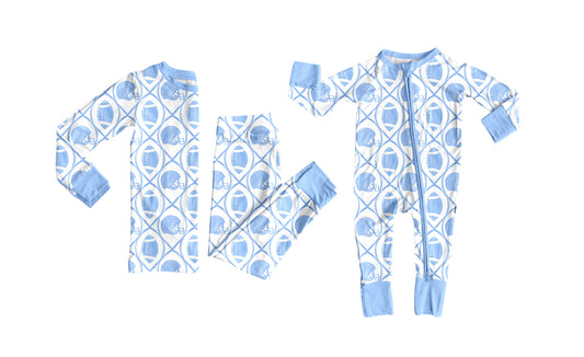 25.8.20 custom each style moq 5eta 4-6week Sibling Sisters rugby bow blue baby boy long sleeve pants sets and romper match family design