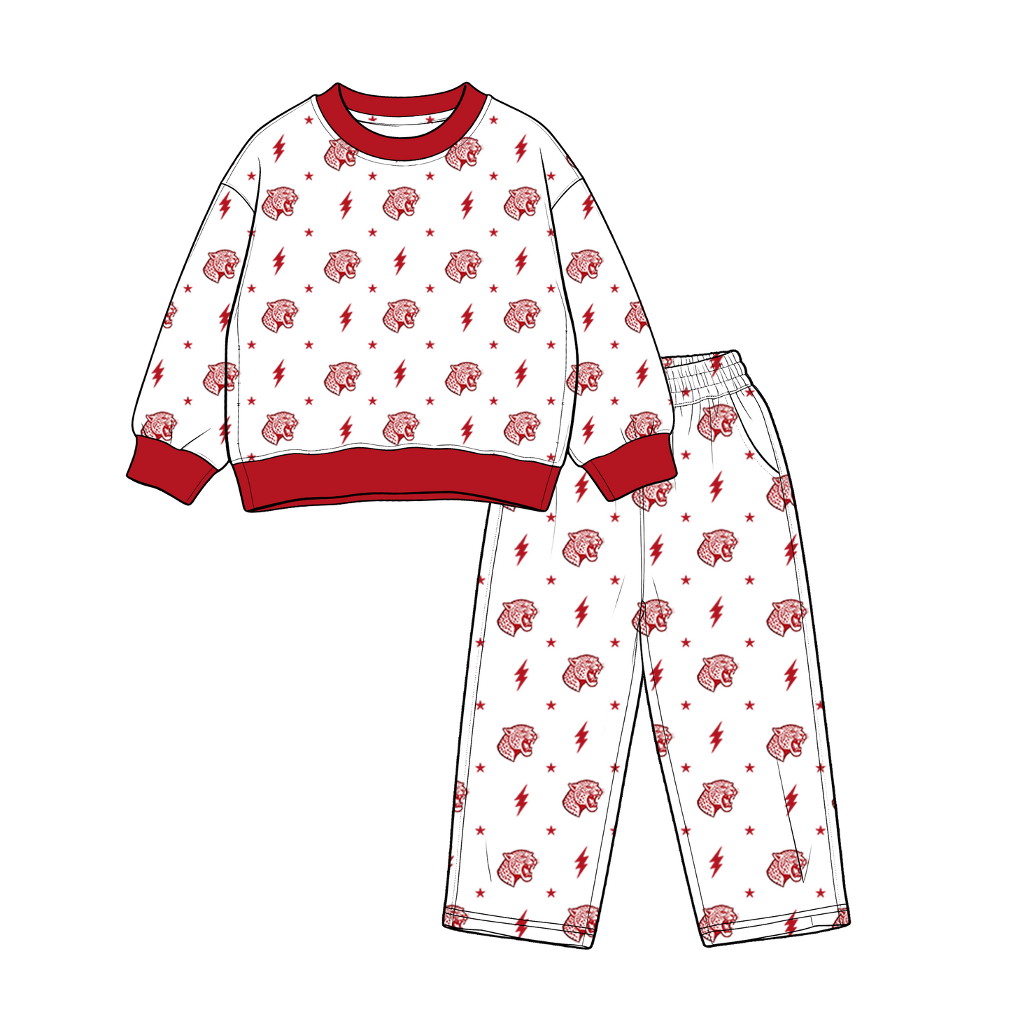 custom moq 5 mix size MSD070709 Baby Kids White Long Sleeve Tops Pants Team Clothes Set