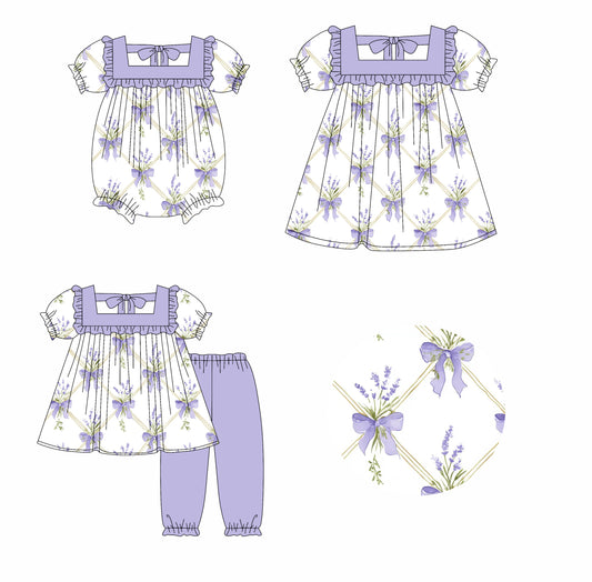25.10.13 custom each style moq 5 eta 6-8week Sibling Sisters bow floral baby girl short sleeve pants sets and dress and rompers match family design